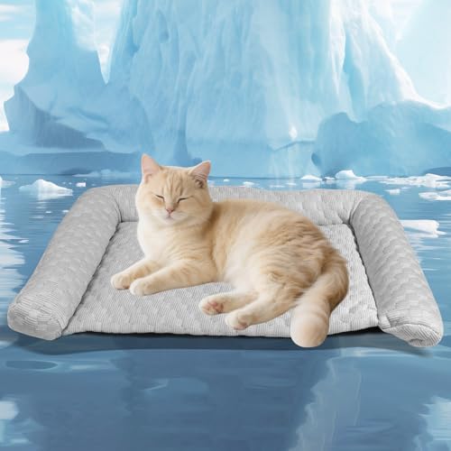 Petmarket Cooling Mat - Thicken Portable & Foldable Mat for Small Cats/Kitten, Non-Slip & Machine...