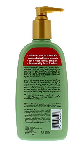 Shikai - Borage Therapy Advanced Formula Lotion Dry Skin Lotion, Soothing & Moisturizing Relief For Dry, Irritated & Itchy Skin, Non-Greasy, Sensitive Skin Friendly (Fragrance-Free, 8 Ounces) #TOP1
