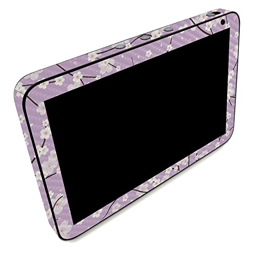 Image of MightySkins Carbon Fiber Skin Compatible with Amazon Echo Show 8 (Gen 2) - Sakura Purple | Protective, Durable Textured Carbon Fiber Finish | Easy to Apply | Made in The USA
