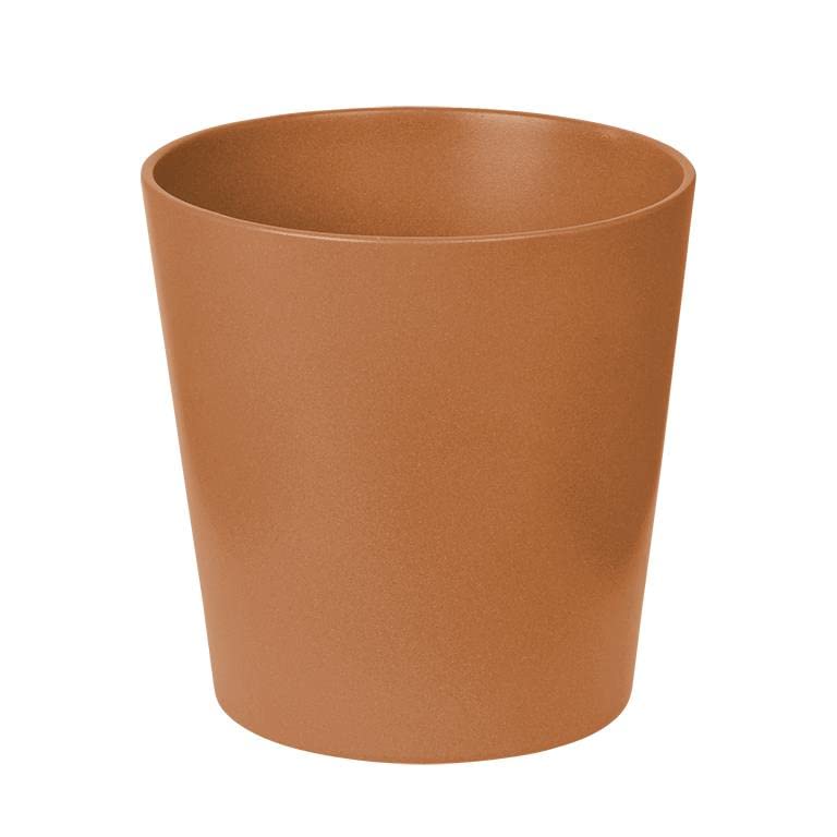 SMPLY. Macetero Decorativo Redondo de Cerámica para Plantas Interior y Exterior Ideal para Terrazas y Jardínes 19 x 19 cm Terracota