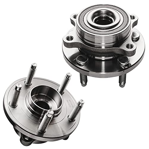 Image of Detroit Axle - Front Disc Brake Rotors Wheel Hubs Bearings + 20pc Wheel Lug Nuts Replacement for Ford Taurus Explorer Flex Lincoln MKS MKT - 24pc Set