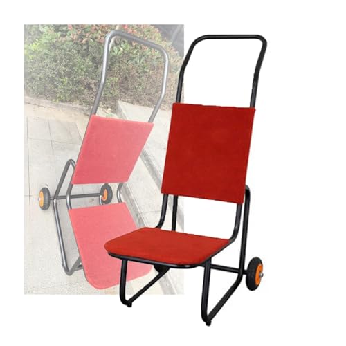 Heavy Duty Stacking Chair Dolly Cart, Easy Transport Push Style, Perfect for Events, Banquets, Party Setup, Durable Chair Moving Trolley, Event Equipment Transporter