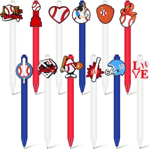 Engrowtic 12 Pcs Baseball Pen Sports Ballpoint Pens Sports