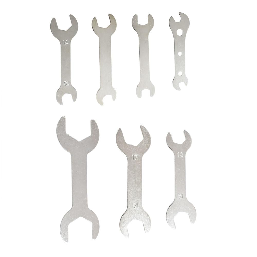 Albedel Double Ended 1.5-2mm Thin Brake Wrench Adjusting Offset Bolts Wrench Bicycle Tool Kit Spanner Cone Wrench Bike Cycling 5.5mm Thru 24mm 7 Sizes Cycling Multi Set