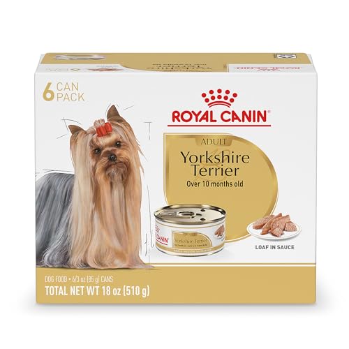 Royal Canin Breed Health Nutrition Yorkshire Terrier Adult Loaf in Sauce Dog Food, 3 oz (Pack of 6)
