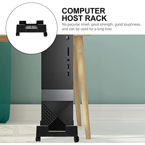 Soporte para CPU de escritorio Sewroro con ruedas, soporte móvil para torre de computadora para oficina en casa, fácil de limpiar y ventilado, almacenamiento elevado para torres de CPU miniatura 6