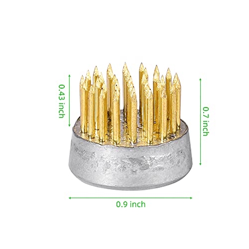 Zk Home 10Pcs Kenzan Ikebana Flower Frogs Mini Kenzan Pin Frog Flower Arranging Frog Spiky Frog Fixed Tools Floral Arrangement Pin Holder Round (0.9Inch) #TOP1