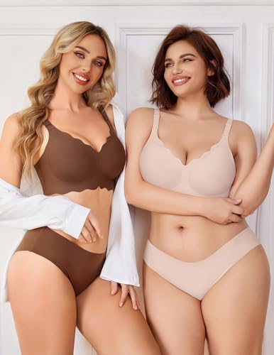 Image of Avidlove Wireless Bras for Women Comfort Seamless Bra Smooth Bralette Everyday Sleep Jelly Bras Regular and Plus