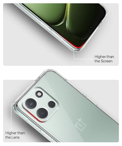 Image of WOW IMAGINE Transparent Back Cover Case for 1+ OnePlus Nord 6 5G | Raised Bumps for Full Device & Camera Protection Shockproof TPU Silicone Back Case Mobile Cover - Transparent