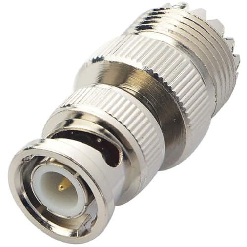 Adaptador coaxial BNC UHF macho a hembra 2 piezas miniatura 5