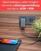 Verbatim Essentials Slim GaN Ladegerät 65W, 2X USB-C, Reiseadapter Grau – Ansicht 5