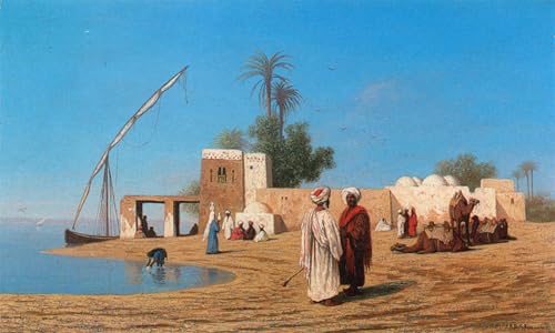 Tableau bords De Nil Charles Theodore Frere pour decoration murale salon chaleureuse