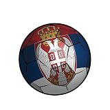 MAGNET Serbia Soccer Ball E Premium Serbian Flag Football Magnetic Vinyl Car Fridge Sticks to any Metal Surface 5"