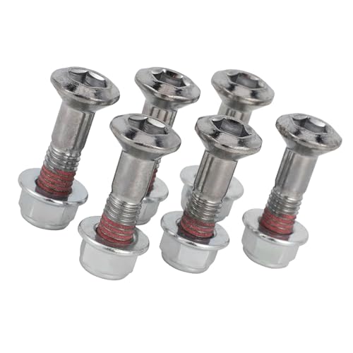 Image of 6 PCS Sprocket Bolt and Nut Kit, Motorcycle Chain Bolt, Compatible with Dirt Bike Yamaha Cruisym 125, Kymco Xciting 250 (Silver)