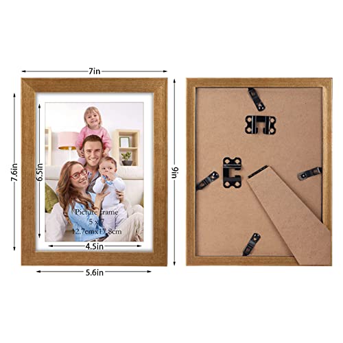 Giftgarden 5X7 Picture Frame Set Of 4 Antique Gold, 6X8 Matted To 5 X 7 Photo With Mat Or 6 X 8 Without Mat For Wall Or Tabletop Display #TOP5