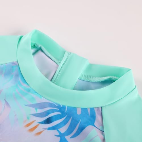 Image of GRACE KARIN Girls Long Sleeve Swimsuit Mermaid Bathing Suit Rash Guard Swimwear 4 Piece Size 5-12