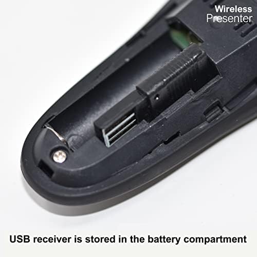 KamKorda USB Presentation Clicker, Wireless Presenter Remote, Board Clicker, Pointer for PowerPoint, Laser Pointer USB, Clicker for Teachers/University/College Lectures