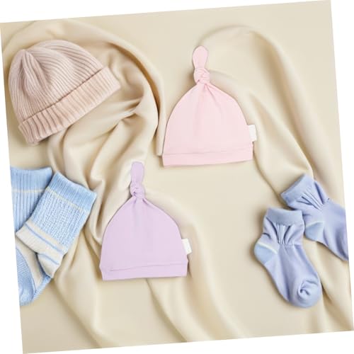 Gorros infantiles de algodón para proteger la piel sensible del bebé juego de 6 5