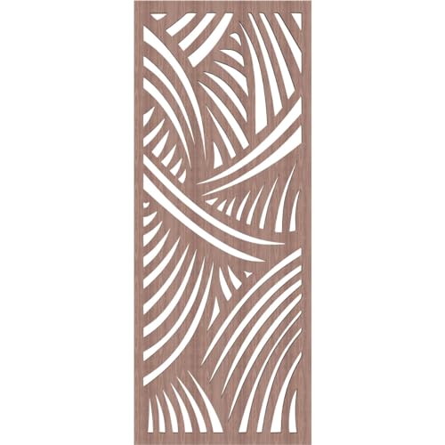 Image of 13 3 /8 inchW x 34 3 /8 inchH x 3 /8 inchT Chester Decorative Fretwork Wood Wall Panels, Walnut