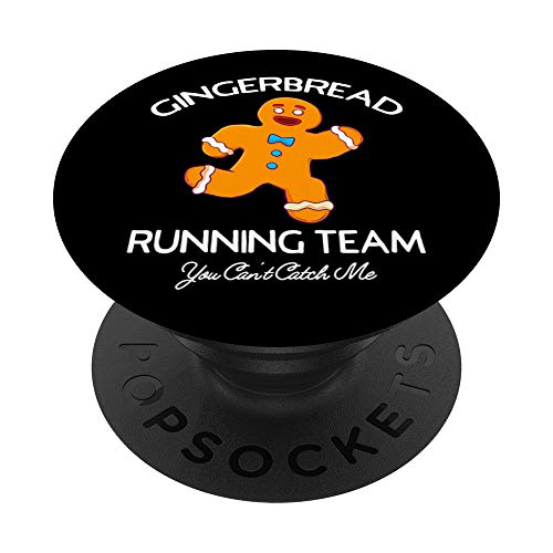 Pain D'Épice Équipe De Course De Noël Drôle Cookie Cuisson PopSockets PopGrip - Support et Grip pour Smartphone/Tablette avec un Top Interchangeable Cover