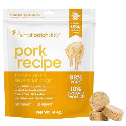 smallbatch Pets Freeze Dried Raw Dog Food, Pork Recipe, 14