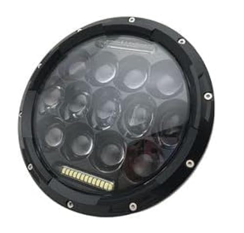 Phare de moto LED 7 pouces projecteur lampe avec faisceau haut bas
