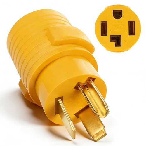 LBSC 3 Prong to 4 Prong Dryer Adapter - 30A 250V Dryer Adapter 3 Prong to 4 Prong Converter N10-30P 125/250V Male to N14-30R 125/250V Female Dryer Plug Adapter for Older Homes and Apartments