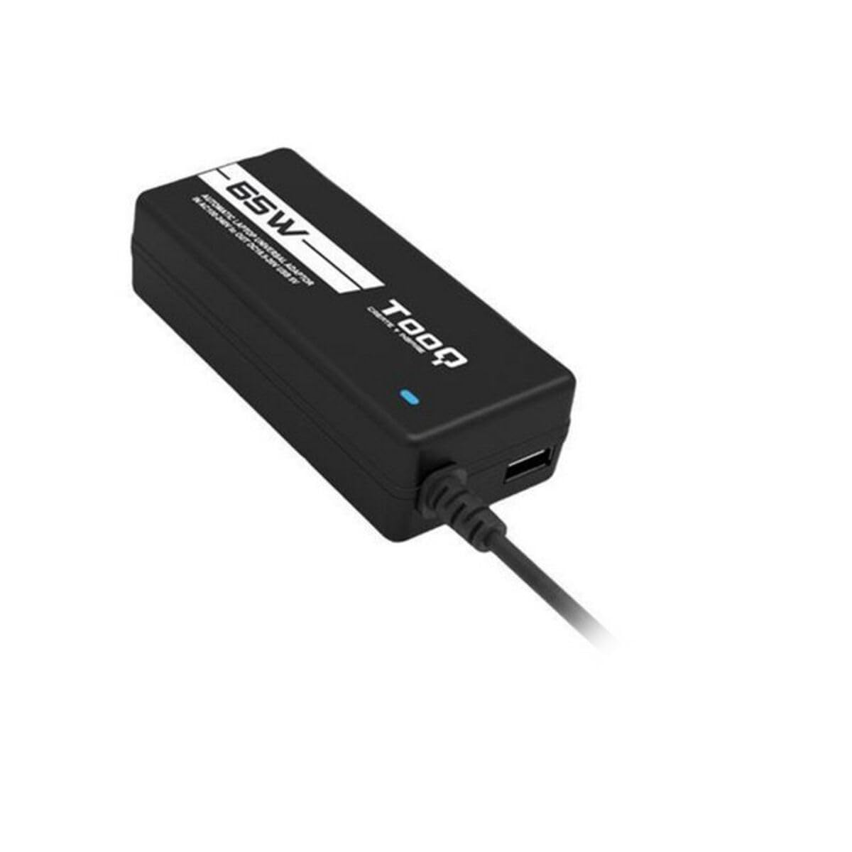 Cargador Universal 65w 1xUSB + 8 Conectores Tooq TQLC-​65BS02AT, Color Negro