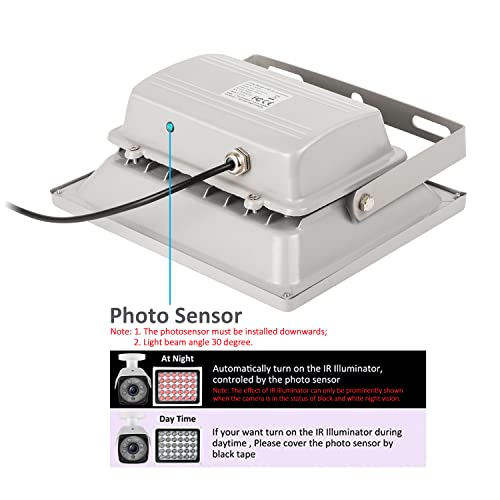 Lonnky [Updated Version :90 Degree Wide Angle] Ir Illuminator Long Range Up To 330Ft/100M,30-Leds 850Nm,Ir Infrared Light For Security Camera, Waterproof, Auto On/Off, Metal Housing #TOP6