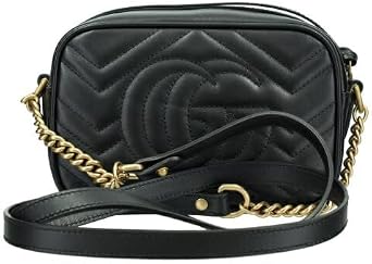 Gucci 448065 Shoulder Bag, GG Marmont Quilted Leather, Mini, Black