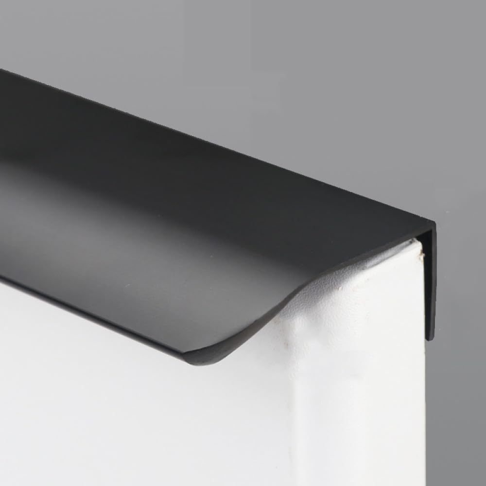Tiradores ocultos dorados y negros, tiradores largos para armarios de cocina, tiradores para cajones, tiradores para muebles de aleación de aluminio, tiradores para armarios, negro, 1200mm
