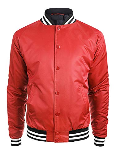 Hat and Beyond Mens Varsity Jacket Baseball Letterman College Bomber Jackets3