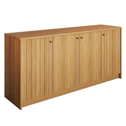 Buffet para Sala de Jantar Lia 100% MDF com 4 Portas Cimol Nature