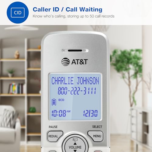 image for AT&T AT&T 2-Handset DECT 6.0 Cordless Home Phone with LCD Display,