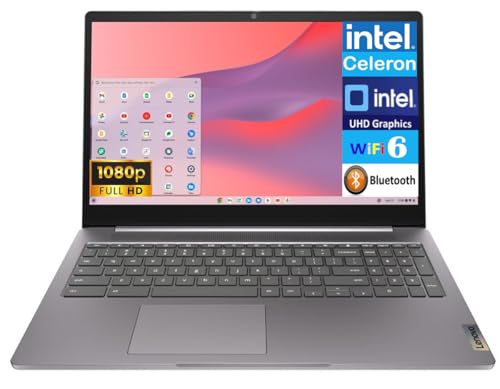 Lenovo IdeaPad 3i Everyday Value Chromebook 15.6" 60Hz LCD FHD DisplayIntel Celeron N4500, Intel UHD Shared, 4GB LPDDR4, 64GB eMMC, WiFi 6, Webcam, Bluetooth 5.1, 45W PSU, HDMI, Chrome OS