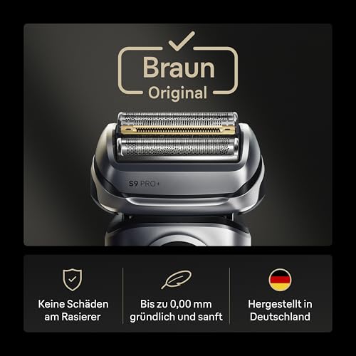 Braun Series 9 PRO+ Elektrorasierer Scherkopf 96M – ORIGINAL Ersatzscherteil und Rasierer Zubehör vom Hersteller – Made in Germany, Kompatibel mit Allen S9-Rasierern – Silber 5