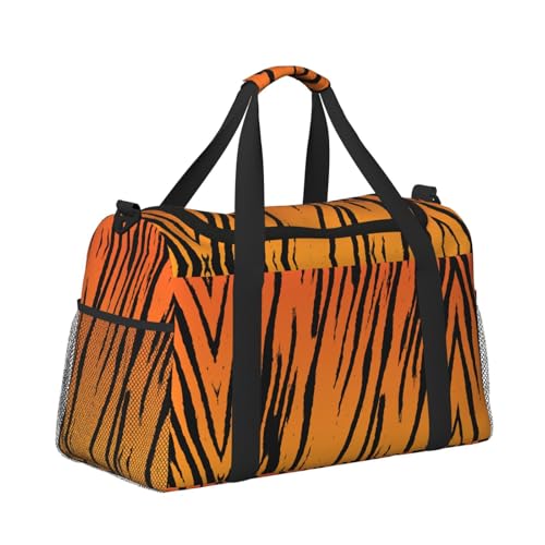 Bolsa de viaje de rayas de tigre: tu compañera impermeable para la playa y el gimnasio 3