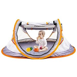 Pop Up Baby Beach Tent,UPF 50+Sun Shelter, Infant Portable Mosquito Net and Sunshade for Baby Crib, Travel Bed with 2…