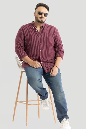 Image of SNITCH Ignazio Maroon Stripes Shirts
