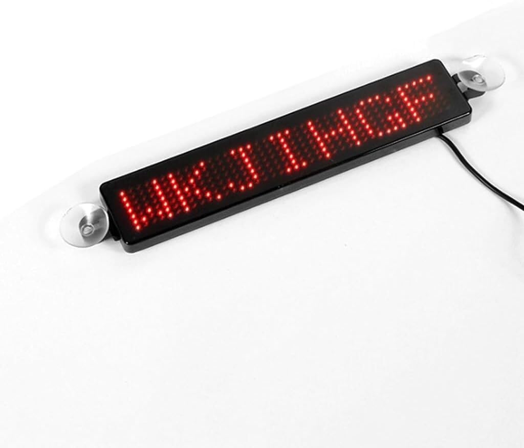 JvFbjLF LED Matrix Panel, LED Display Panel Programmable LED Signage Scrolling LED Logo, Suitable For Car Windows