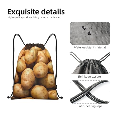 Drawstring Backpack Garden Potatoes Drawstring Bag Sports String Bag Gym Sackpack for Women Men4