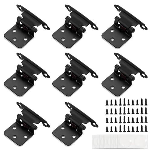 8 Piezas Bisagras de Gabinete Con Tornillos, Atornillables Para Puertas de Armarios, Plegables Para Muebles de Cocina