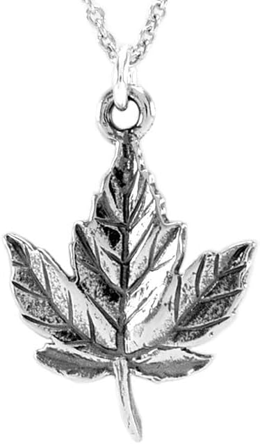 KEVIN N ANNA Sterling Silver Maple Leaf Charm Necklace, 18"