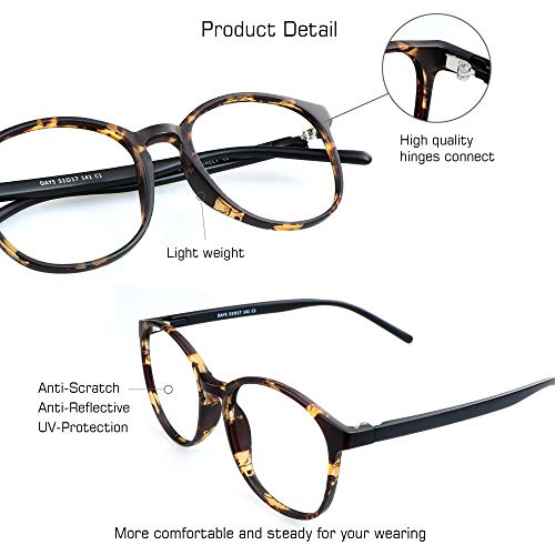 Image of VisionGlobal Blue Light Blocking Glasses, Lightweight Oval Frame, Computer Glasses for Gaming, Office, TV