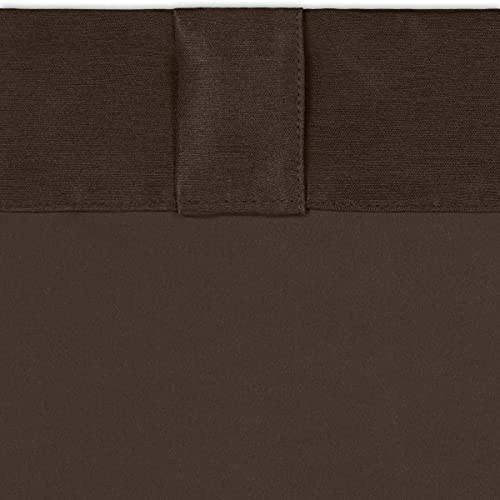 ECLIPSE Fresno Modern Blackout Thermal Rod Pocket Window Curtain for Bedroom (1 Panel), 52" x 63", Espresso by Eclipse - Image 5