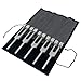 Luminanti Sharps Tuning Fork Set (Weighted) - Includes 5 Tuning Forks & Velvet Pouch/Tones Fill the Links Between Each of the Chakras in the Subtle Body