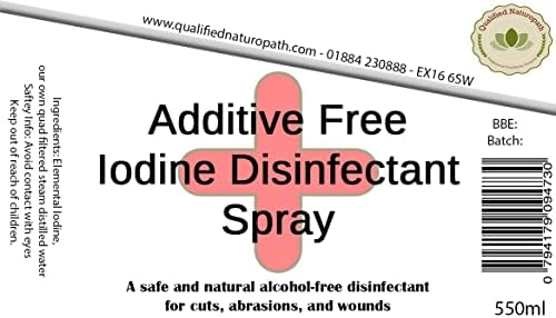 Iodine Disinfectant Spray 550ml - All Natural Additive Free - For Human and Animal Use