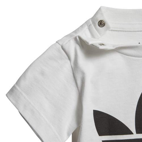 adidas Originals unisex-baby Trefoil Tee White/Black 2T