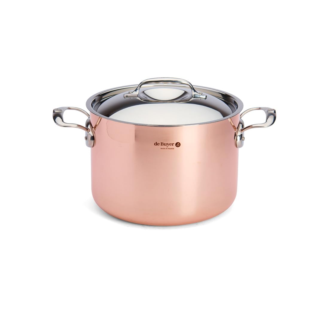 De Buyer - Braisière en cuivre PRIMA MATERA avec couvercle en inox