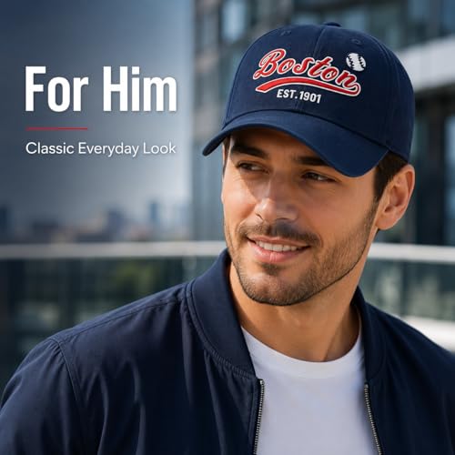 Image of Classic Vintage Embroidered Fashionable Baseball Cap for Men Women Teenager Cap City Hat Adjustable with Gift Box